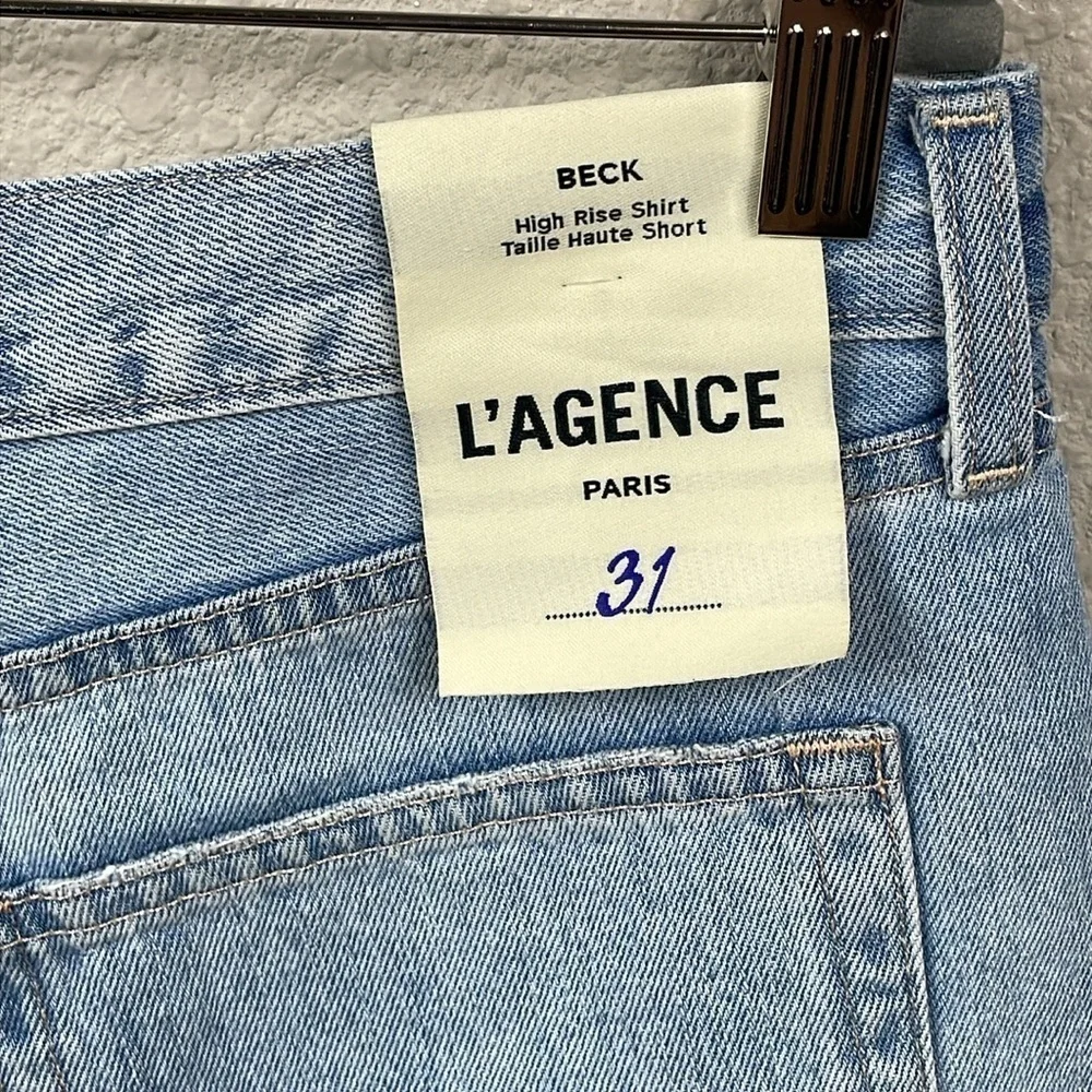 NWT L’Agence Beck Short Cutoff Jean High Rise Fontana Sz 31